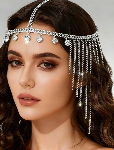 Samba Accessoires Rhinestone Franje Voorhoofd Ketting Hoofdtuk Prestatie Kostuum
