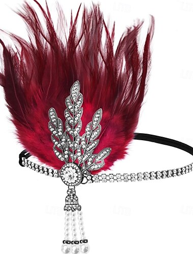  Epocă Bandană Adolescentă Gatsby Frunză Costume de fancy Pentru femei Carnaval ziua îndragostiților Mascaradă Bal Carnaval Club Adulți Veșminte de cap Primăvară Toate Sezoanele