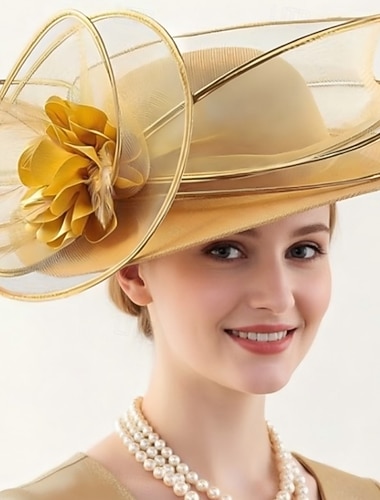  Derby Hatter Kirkehatt Kentucky Derby-hatt Gentlewoman Adelskvinne Kostyme Dame Maskerade Derby Ascot Hesteveddeløpsfestival Voksne Hodeplagg Alle årstider