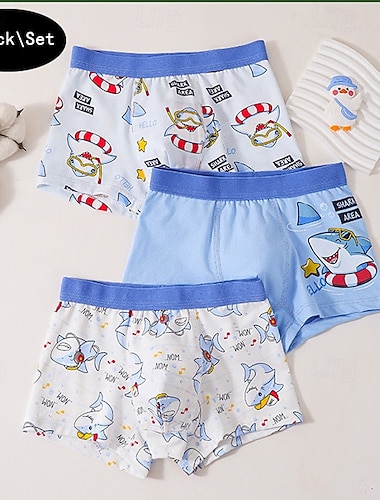  Ragazzi Animale / Cartoni animati Biancheria intima Cotone Attivo / Essenziale Bambini 4-12 Anni Vestibilità regolare Casa / Interno