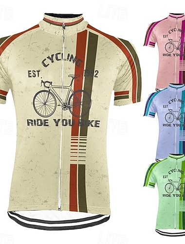  Homens Camisa para Ciclismo Gráfico Engraçado Manga Curta Moto Camisa / Roupas Para Esporte Blusas com 3 bolsos traseiros Ciclismo de Montanha Ciclismo de Estrada Secagem Rápida Tiras Refletoras