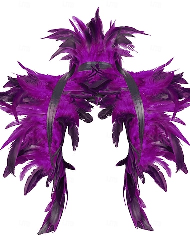  Karneval 2026 Rio Karneval Samba Tilbehør Kvinne Lilla Fjær Vinger Ryggsekk Brasil Festivalopplevelse Kostyme