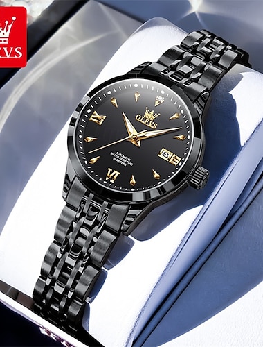  Anyák Napja Ajándék Új Olevs Márka Nők Üzleti Órája Fénylő Kijelzővel Naptár Funkcióval Teljesen Automatikus Mechanikus Mozgással Luxus És Elegáns Vízálló Nők Sport Órája