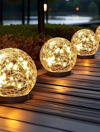  2 Stück Solar-LED-Gartenkugelleuchten (12 cm, 30 LEDs) für Hochzeiten und andere Anlässe, wasserdicht, für den Außenbereich, ideal für Gartenwege, Gartenpartys und andere Feierlichkeiten.