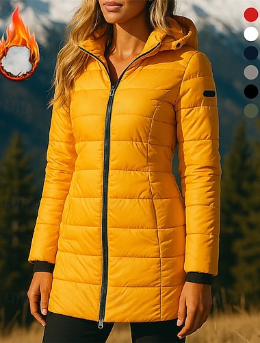  Naisten Vaellustakki Lämpötakki Keskipitkä toppatakki Ulko- Lämpö Vaellusasut Vaellusvaatteet Talvi Syksy Topit Telttailu / Retkely / Luolailu Juoksu Yhtenäinen väri Musta Valkoinen Keltainen