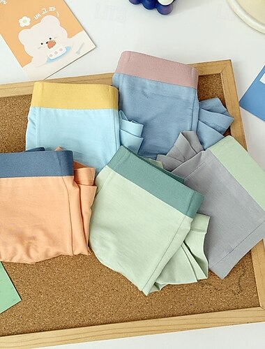  Jongens Kleurenblok Ondergoed Modaal Actief / Basic Kinderen 4-12 jaar Normale pasvorm Huis / Voor Binnen