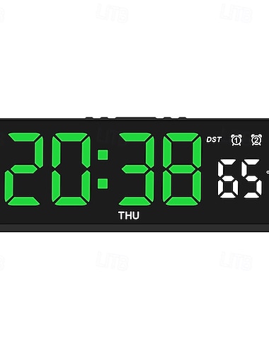  3-i-1 digitale klokker veggklokke, veggtimer, funksjonell LED-klokke bordklokke LED digital alarm med temperaturvisning for soveromsrom hjemmedekorasjoner