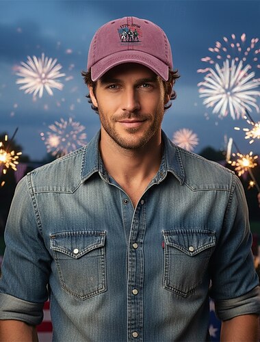  Lippalakki Amerikan lippu Retro / vintage Perintö Patriotismi 1776–2026 varten Sukupuolineutraali Aikuisten 3D-tulostus varten Itsenäisyyspäivä 4. heinäkuuta ulko- Rento / arki