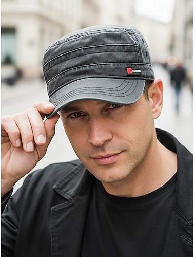  Șapcă militară din bumbac pentru bărbați, pălărie reglabilă în stil militar casual în mai multe culori, design ușor și respirabil, accesoriu de pălărie casual pentru bărbați, pentru activități în aer liber și de zi cu zi