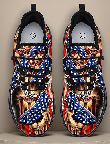  Vereinigte Staaten 250. Jubiläum Männer Patriotische American Flaggen Sneakers Kühnes grafisches Design Leicht Bequem Unabhängigkeitstag Feier Fußbekleidung