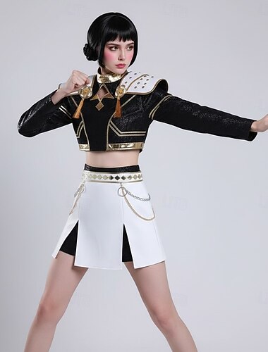  K-pop-inspiroima Korealainen idoli inspiroima Poptähti Asu Naamiaisasut Virtuaalinen idoli for Naisten Aikuiset Halloween Karnevaali Suoritus Comic Con Anime-näyttely