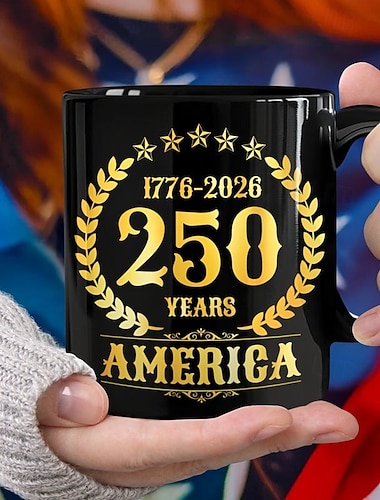  Mok ter ere van het 250-jarig bestaan van de Verenigde Staten, patriottisch cadeau, keramische koffiemok ter gelegenheid van het 250-jarig jubileum, 1776-2026 Amerika 250, cadeau voor