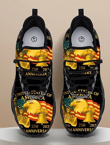  Vereinigte Staaten 250. Jubiläum Herren patriotische Sneakers kühnes "250 Jahre Amerika" Design bequem und stylisch perfekt für Unabhängigkeitstagsfeierlichkeiten