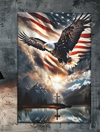  Amerikansk patriotisk ørn Veggdekorasjon soverom stue kjøkken kontor kafé bar sovesal korridor kunstplakater perfekt bursdager og unike gaver til høytider