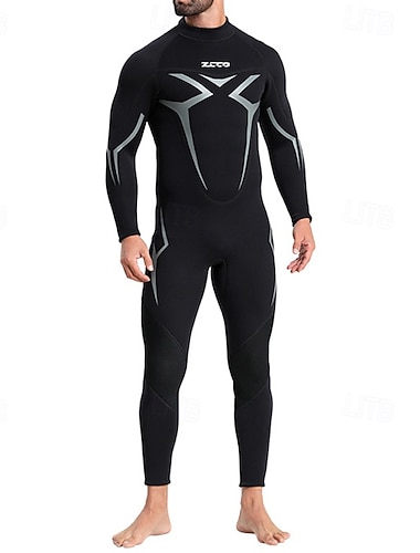  Miesten 3 mm neopreen märkäpuku Lämpöpuku koko vartalolle Geometrinen Lämpö Sakeutettu UV-suojaava Pitkähihainen Uima-asut Uimapuku Lainelautailu Sukellus Snorklaus Kevät