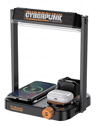  oltre alla lampada con ricarica wireless, lampada da tavolo con controllo touch e caricabatterie rapido, lampada da comodino con luminosità regolabile, braccio pieghevole a 180°, luce notturna moderna