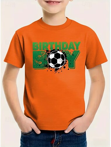  Jongens 3D Grafisch Voetbal T-shirt Korte mouw 3D-afdrukken Zomer Lente Sport Modieus Streetwear Kinderen 4-12 jaar Strakke ronde hals Casual Dagelijks Buiten Normale pasvorm