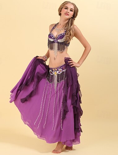  Samba Dancewear Lilla Mavedans Præstation Kostume Sæt Præstation Kostume