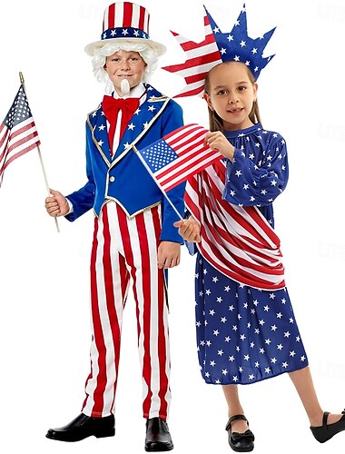  kläder cosplay barn unisex halloween karneval självständighetsdagen / fjärde juli fest föreställning maskerad klädsel