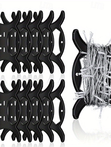  10er-Pack Aufbewahrungshalterungen für Weihnachtslichter, vielseitig einsetzbar, mit Kabelaufwicklung, Kabeltrommeln zur Aufbewahrung von Lichterketten, Verlängerungskabeln, Kabelschläuchen und