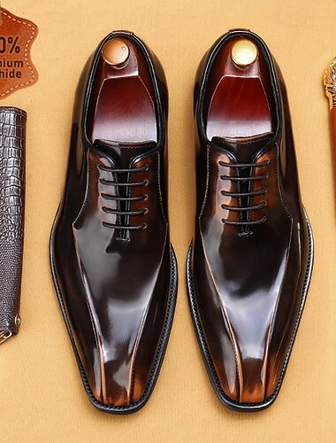  scarpe eleganti da uomo in pelle marrone: eleganti scarpe oxford per invitati a matrimoni ed eventi formali