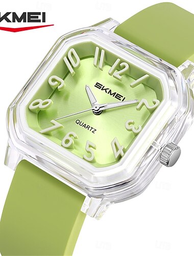  Geschenk zum Muttertag SKMEI Herren Quarzuhr kreative minimalistische Mode casual leuchtend wasserdicht Weltzeit Dekoration Silikon-Gel-Uhr