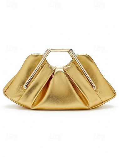  Damenhandtasche aus Kunstleder – verschiedene Farben – eleganter Metallgriff – perfekt für Hochzeiten und Partys