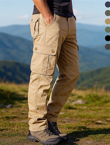  Męskie Spodnie bojowe Spodnie cargo Spodnie turystyczne Wiosna Jesień Na wolnym powietrzu Regularny Wodoodporny Odporność na wiatr Spodnie Kieszeń Army Yellow Czarny Bawełna Kemping i turystyka