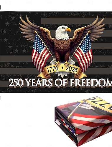  Doppelseitige US-Flagge zum 250. Jahrestag der Freiheit (1776–2026) – Patriotische Flagge zum 4. Juli, dem Unabhängigkeitstag und nationalen Feierlichkeiten zum 550. Jahrestag der Unabhängigkeit.