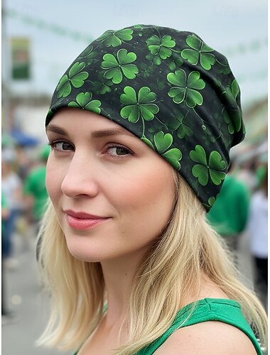 Dames nekwarmer voor St. Patrick's Day – verkrijgbaar in verschillende patronen, bedrukt polyester, veelzijdig te gebruiken als nekwarmer of gezichtsmasker, perfect voor feestelijke gelegenheden.