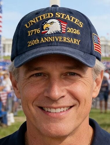  Casquette de Baseball Aigle Drapeau Américain Rétro Vintage Patrimoine Patriotique 1776-2026 pour Unisexe Adulte Impression 3D  pour Jour de l'Indépendance / 4 Juillet 4 Juillet Extérieur Décontract