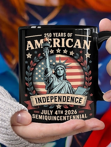  Mok ter ere van het 250-jarig bestaan van de Verenigde Staten, patriottisch cadeau, keramische koffiemok ter gelegenheid van het 250-jarig jubileum, 1776-2026 Amerika 250, cadeau voor