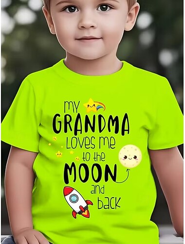  للصبيان 3D الرسم أحرف صاروخ تي شيرت كنزة مطبوعة كم قصير طباعة ثلاثية الأبعاد الصيف الربيع الرياضات موضة أناقة الشارع أطفال 4-12 سنة رقبة العمل فضفاض مناسب للبس اليومي الأماكن المفتوحة عادي