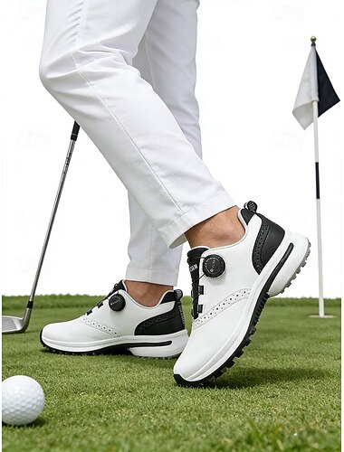  Heren golfschoenen – stijlvol wit met een comfortabele pasvorm, ideaal voor sportief en recreatief golfen.