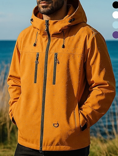  Miesten Tuulitakki Softshell-takki Vaellustakki Ulko- Vedenkestävä Tuulenkestävä Vaellusasut Vaellusvaatteet Kevät Syksy Topit Telttailu / Retkely / Luolailu Juoksu Yhtenäinen väri Musta Valkoinen