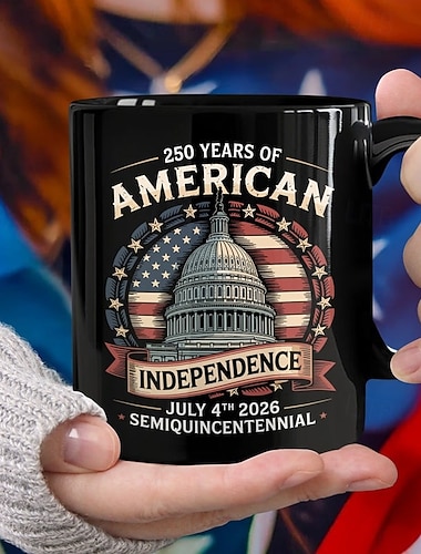  Mok ter ere van het 250-jarig bestaan van de Verenigde Staten, patriottisch cadeau, keramische koffiemok ter gelegenheid van het 250-jarig jubileum, 1776-2026 Amerika 250, cadeau voor