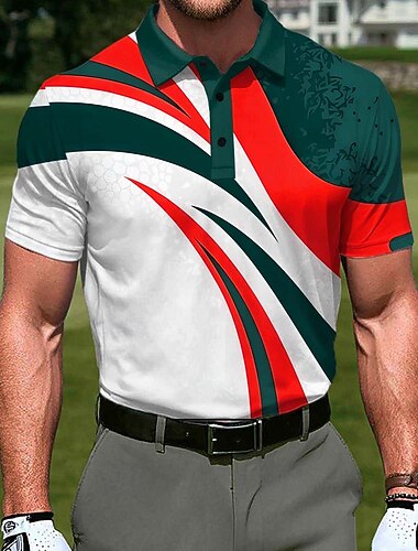  رجالي مجرد غولف قمصان بولو رياضية كم قصير قمصان البولو قميص بياقة كاجوال ملابس الرياضة Buttons الصيف أزرق أصفر أحمر