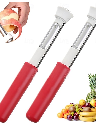  2-in-1-Apfelentkerner und -schäler, Paprikaentkerner aus Edelstahl, vielseitiger Apfelentkerner für die Küche, Küchenhelfer für Obst und Gemüse