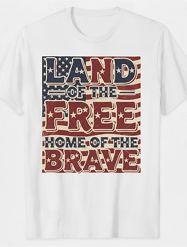  Vaderlandslievend T-Shirt Grafisch T-shirt USA Retro vintage Vaderlandslievend T-shirt mouw 1776-2026 voor Uniseks Volwassenen 3D afdrukken  voor Onafhankelijkheidsdag 4 juli