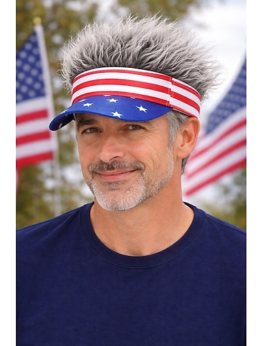  Casquette à visière Drapeau Américain Étoiles et rayures Rétro Vintage Drôle Patriotique 1776-2026 pour Unisexe Adulte Impression 3D  pour Jour de l'Indépendance / 4 Juillet 4 Juillet Extérieur