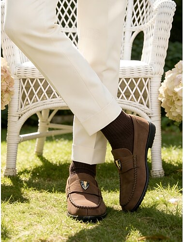  Herresko i brunt skinn til bryllup – moderne snøresko med polstret såle, perfekt for bryllupsgjester, hagebryllup og formelle anledninger