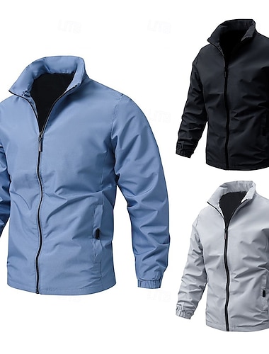  Męskie Bomberka Větrovka Kurtka turystyczna Na wolnym powietrzu Wodoodporny Odporność na wiatr Ubrania turystyczne Ubrania turystyczne Wiosna Jesień Top Kemping / turystyka / eksploracja jaski