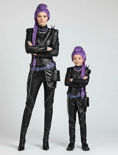  Kpop-inspirert Inspirert av koreansk idol Popstjerne Kostume Fancy dress Virtuelt idol for Jente Barne Voksne Halloween Karneval Ytelse Comic Con Anime-messe