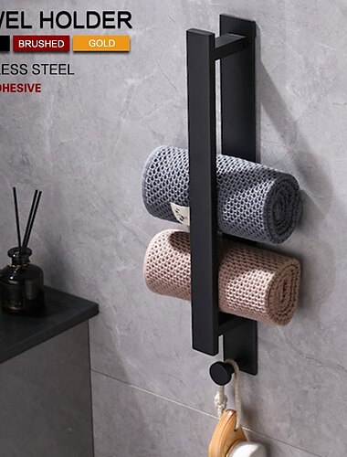  Handduksstång / Badrockskrok / Badrumshylla Ny Design / Självhäftande / Kreativ Nutida / Modern Rostfritt stål / Lågkolstål / Metall 1st - Badrum Enkel / 1-Handduksstång Väggmonterad