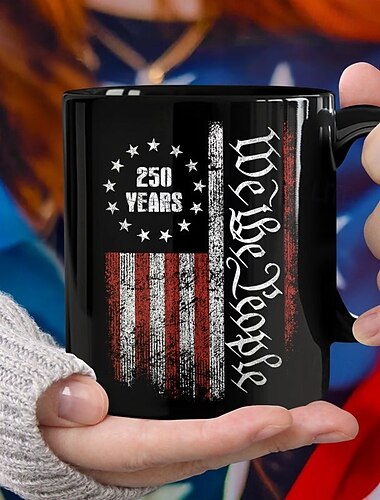  Mok ter ere van het 250-jarig bestaan van de Verenigde Staten, patriottisch cadeau, keramische koffiemok ter gelegenheid van het 250-jarig jubileum, 1776-2026 Amerika 250, cadeau voor