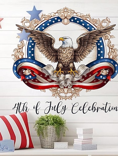  2-pakning amerikansk uavhengighetsdag flagg ørn kreative veggklistremerker rom personlige plakater selvklebende klistremerker