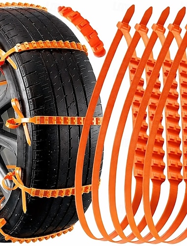  10/20/30 stk. universelle gjenbrukbare sklisikre kjettinger av polyetylen – universelle sklisikre kjettinger for vinterdekk for biler, SUV-er og lastebiler, enkel installasjon, slitesterk nødhjelp for vinterkjøring