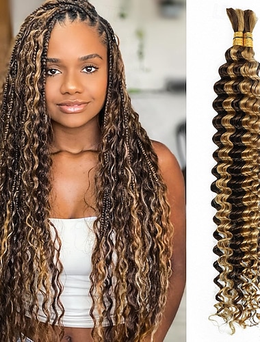  Highlight P4/27# Echthaar-Extensions, Deep Wave, 1 Bündel, 30-70 cm