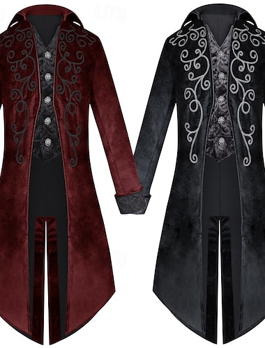  Blazer masculino de tweed, estilo smoking, para palco, banquete e apresentações, com lapela clássica vintage em jacquard paisley, nas cores preto e vermelho, corte sob medida, abotoamento simples e