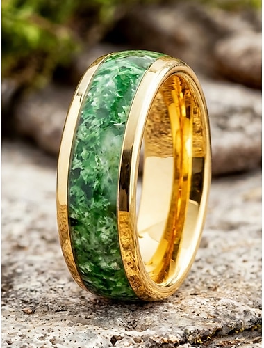  خاتم رجالي من الفولاذ المقاوم للصدأ مرصع باللون الأخضر، مستوحى من الفن السلتي، بلمسة نهائية متعددة الألوان، متين ومريح، مثالي للاحتفال بيوم القديس باتريك والارتداء اليومي